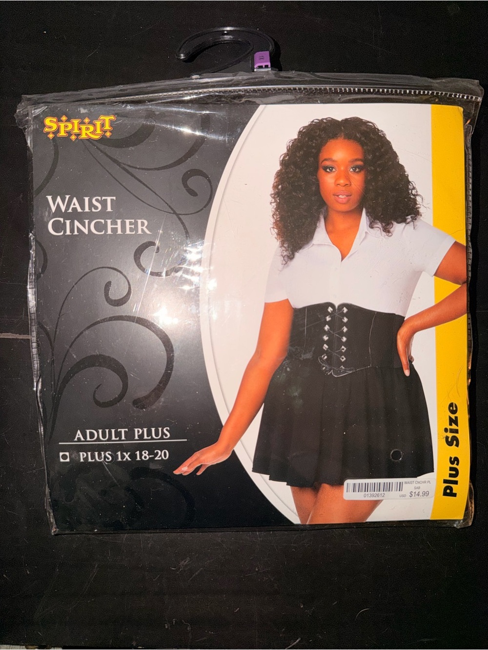 Spirit Plus Size Waist Cincher Skirt Accessory - Black Size 1X 18-20